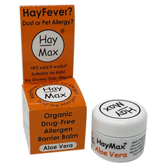 Haymax Aloe Vera Organic Pollen Balm For Hayfever 5ml Haymax Aloe Vera Organic Pollen Balm For Hayfever 5ml