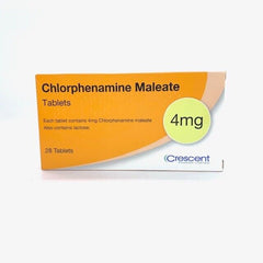 Chlorphenamine Maleate 4 mg x 28 Tablets For Hives/Hay Fever/Eczema Like Piriton
