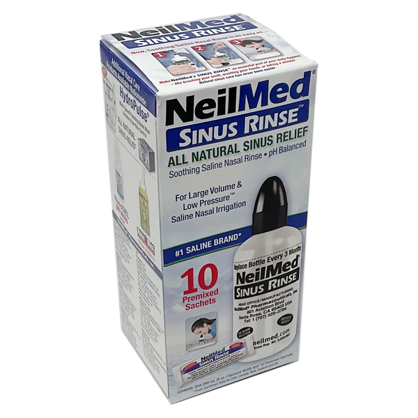 NeilMed Sinus Rinse Starter Kit with 10 Premixed Sachets