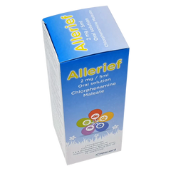 Chlorphenamine Maleate 2mg/5ml oral solution 150ml (Allerief)