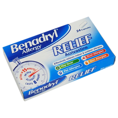 Benadryl Allergy Relief Capsules (Acrivastine 8mg) - 48 Capsules